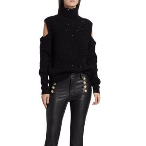 Generation Love Norah Sequined Cold Shoulder Sweater - Size S